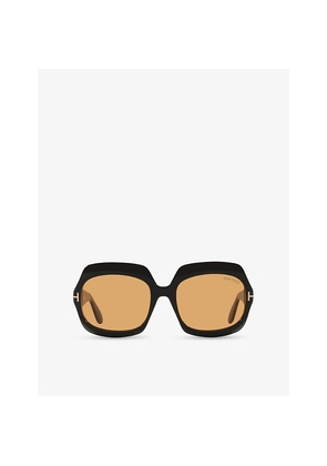 Womens Tom Ford Tr001878 Irregular-Frame Acetate Sunglasses