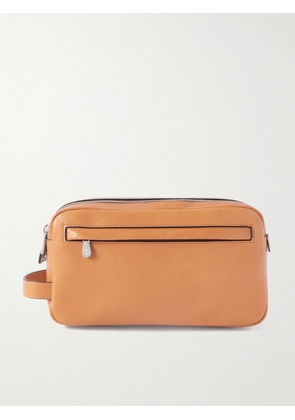 Brunello Cucinelli - Textured-Leather Wash Bag - Men - Brown