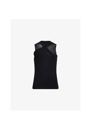 Mens Rick Owens Hollywood Banana Wrap-Around Cotton Top