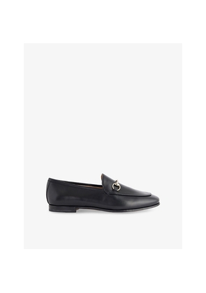 Womens Gucci Jordaan Leather Loafers