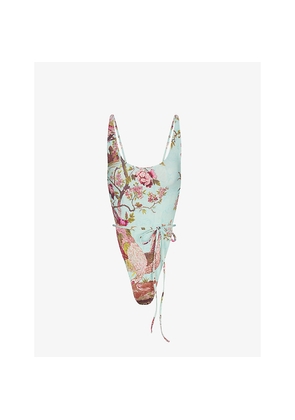 Womens Skims x Cavalli Graphic-Print Swimsuit