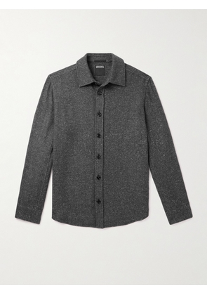 Zegna - Cashmere and Silk-Blend Shirt - Men - Gray - S