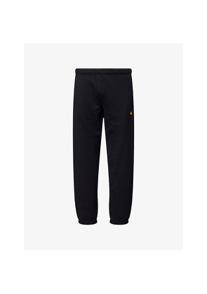 Mens Carhartt WIP Chase Embroidered-Logo Cotton-Blend Jersey Jogging Bottoms