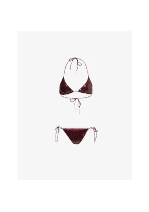Womens Oseree Marylin Micro Sequin Bikini Set