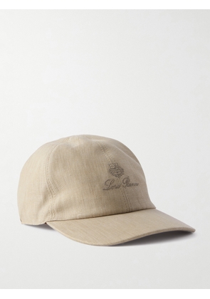 Loro Piana - Logo-Embroidered Linen Baseball Cap - Men - Neutrals - S