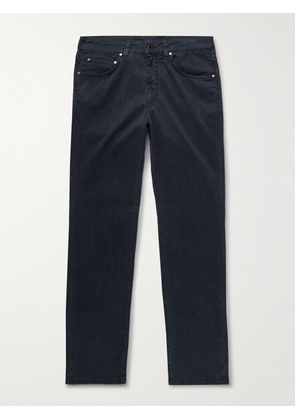 Boglioli - Slim-Fit Straight-Leg Cotton-Blend Twill Trousers - Men - Blue - UK/US 32