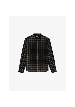 Mens The Kooples Plaid Long-Sleeve Checked Woven Shirt