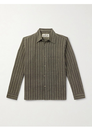 Kartik Research - Box Striped Cotton Shirt - Men - Green - S