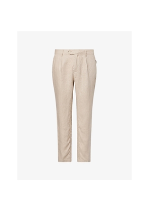 Mens Onia Relaxed-Fit Pleated Line Trousers