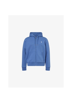Mens Polo Ralph Lauren Embroidered-Logo Double-Knit Cotton-Jersey Hoody