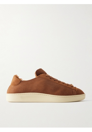 Valentino Garavani - Shearling-Lined Suede Sneakers - Men - Brown - EU 41