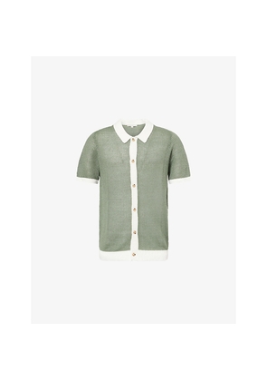 Mens Onia Short-Sleeve Linen Polo Shirt