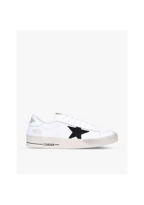 Mens Golden Goose Men's Stardan Low-Top Leather and Mesh Trainers