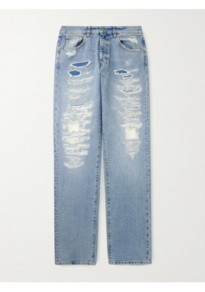 424 - Straight-Leg Distressed Jeans - Men - Blue - IT 44
