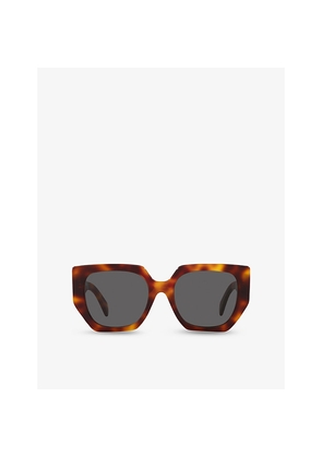 Womens Celine Cl40239F Butterfly-Frame Tortoiseshell Acetate Sunglasses