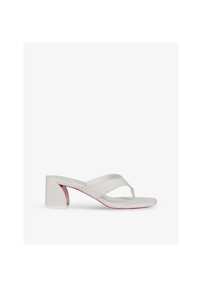 Womens Christian Louboutin Janetonga 55 Leather Heeled Mules