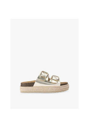 Womens KG Kurt Geiger Raquel Rope-Sole Faux-Leather Sandals