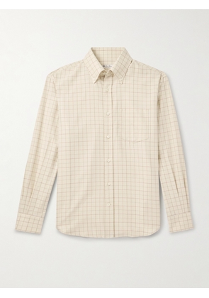Loro Piana - Elia Button Down-Collar Checked Cotton Shirt - Men - Neutrals - EU 38