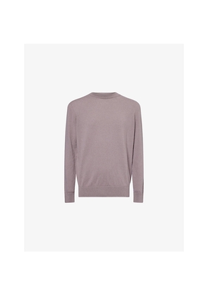 Mens Eleventy Crewneck Long-Sleeves Cashmere Knitted Jumper