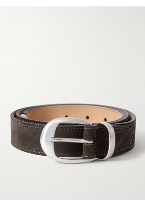 Mr P. - 3cm Suede Belt - Men - Brown - EU 85