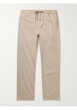 Mr P. - Edward Straight-Leg Organic Cotton-Twill Drawstring Trousers - Men - Neutrals - 28