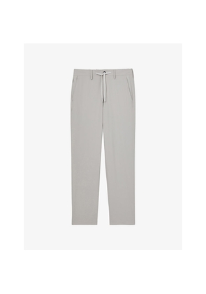 Mens Reiss Split Tie-Waist Straight-Leg Stretch-Jersey Trousers