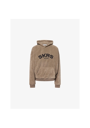 Womens Sisters & Seekers Skrs Logo-Embroidered Fleece Hoody