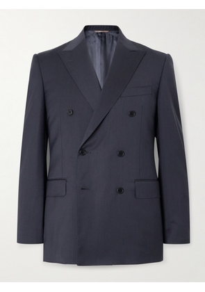 Canali - Double-Breasted Super 130s Wool Suit Jacket - Men - Blue - IT 46