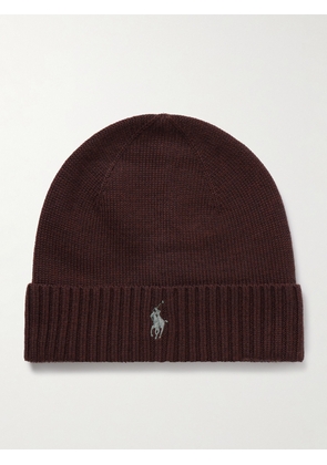 Polo Ralph Lauren - Logo-Embroidered Wool Beanie - Men - Brown