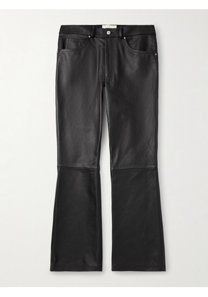 SECOND / LAYER - Valluco Flared Leather Trousers - Men - Black - IT 46