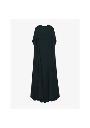 Womens Reiss Cape-Back Sleeveless Stretch-Woven Maxi Dress