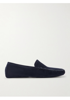 Thom Sweeney - Cashmere-Lined Suede Slippers - Men - Blue - UK 6