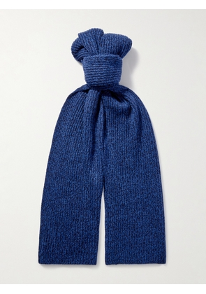 Mr P. - Wool and Cashmere-Blend Scarf - Men - Blue