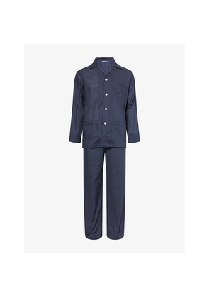 Mens Derek Rose Plaza Pin Dot-Print Cotton Pyjama Set