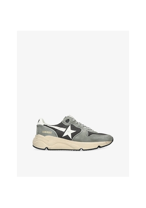 Mens Golden Goose Men's Running Sole Suede and Mesh Low-Top Trainers