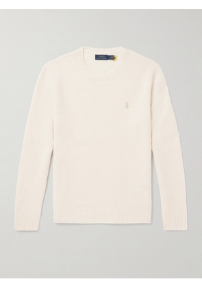 Polo Ralph Lauren - Logo-Embroidered Wool-Blend Sweater - Men - Neutrals - S