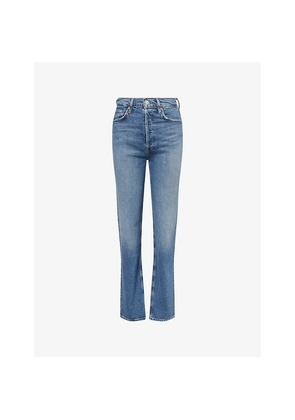 Womens Agolde 90's Pinch Waist High-Rise Stretch-Denim Jeans