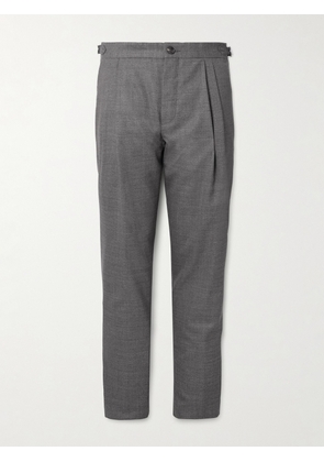 Mr P. - Steve Pleated Wool Tapered Trousers - Men - Gray - 28