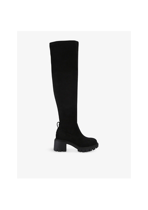 Womens KG Kurt Geiger True Heeled Suede Knee-High Boots