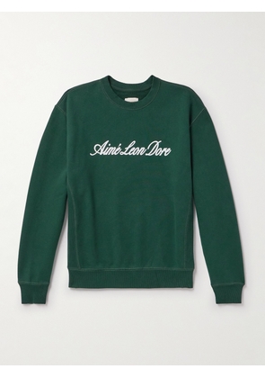 Aimé Leon Dore - Logo-Print Cotton-Jersey Sweatshirt - Men - Green - XS