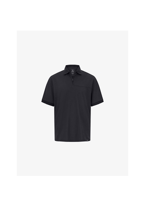 Mens Boggi Milano B Tech Half-Zip Stretch Modal-Blend Piqué Polo Shirt