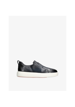 Mens Santoni Clean Icon Victory Leather Low-Top Trainers