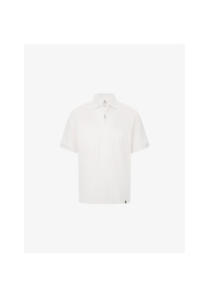 Mens Boggi Milano B Tech Half-Zip Stretch Modal-Blend Piqué Polo Shirt