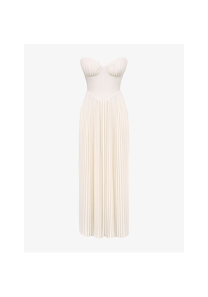 Womens House of CB Marcella Pleated Georgette Maxi Dress