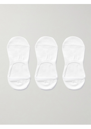 Mr P. - Three-Pack No-Show Cotton-Blend Socks - Men - White - M