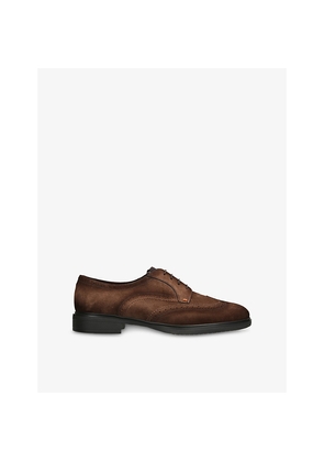 Mens Santoni Easy Suede Derby Brogues