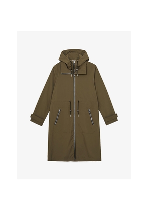 Womens Reiss Alizeh Detachable-Hood Woven Parka