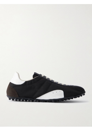 Maison Margiela - Sprinters Suede and Leather-Trimmed Twill Sneakers - Men - Black - EU 40