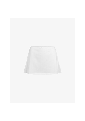 Womens Skims Drop Needle Pointelle Cotton-Jersey Mini Skirt