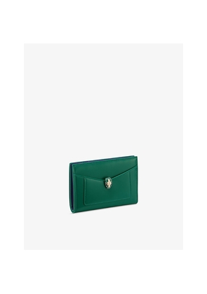 Womens Bvlgari Serpenti Forever Folded Leather Card Holder